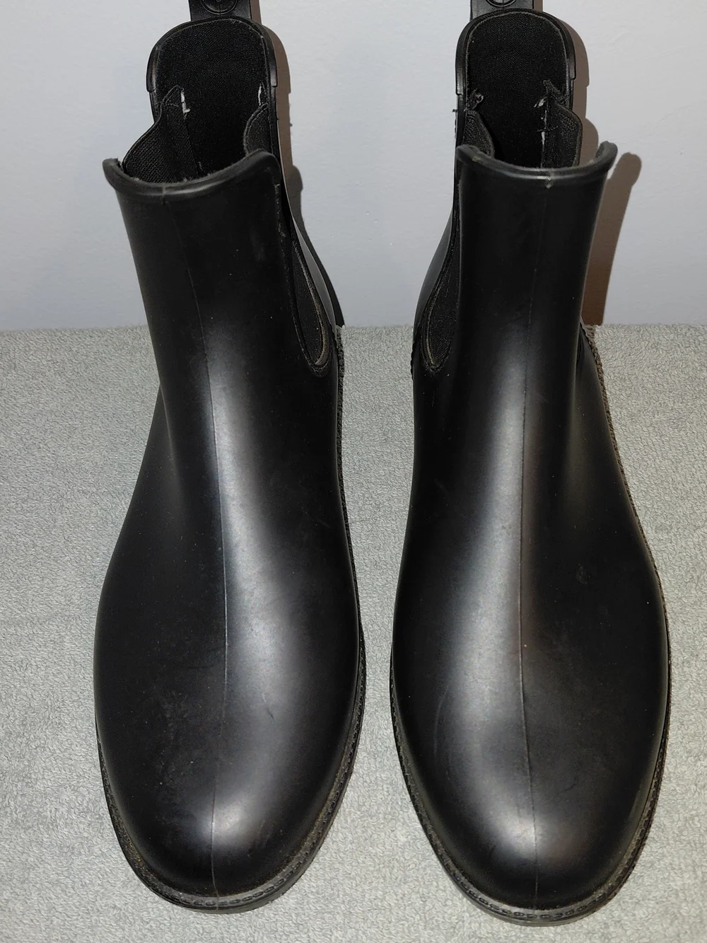 Women's Black Ankle Muck / Rain Boots - Sleek Waterproof Slip-On